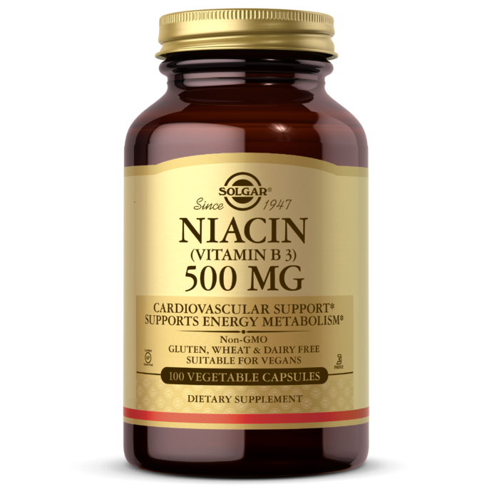 Niacin (Vitamin B3) 500 mg Capsules - Solgar