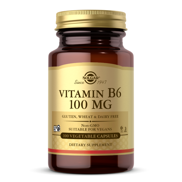 Zachtmoedigheid Calligrapher Overvloed Vitamin B6 100 mg Vegetable Capsules - Solgar