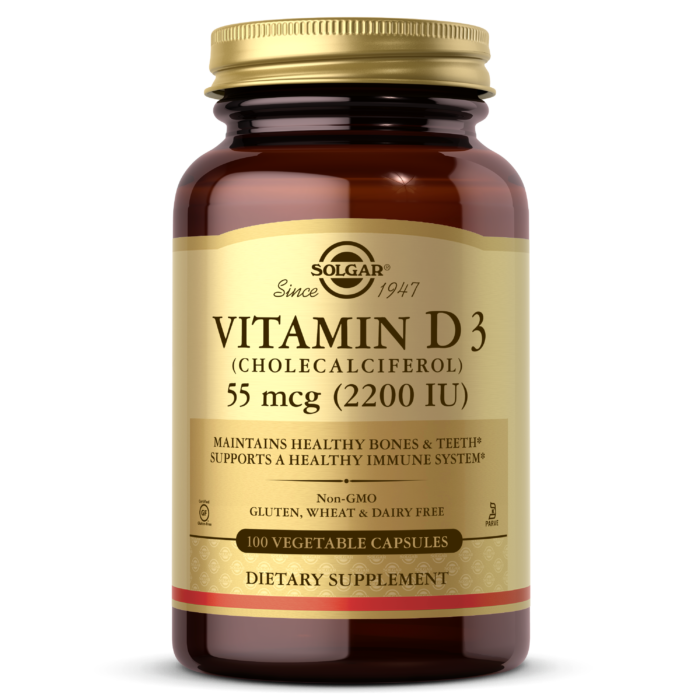 Vitamin D3 (Cholecalciferol) 55 mcg (2200 IU) Vegetable Capsules