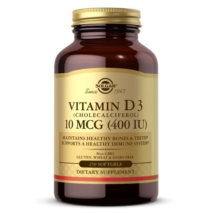 op gang brengen Veronderstellen envelop Vitamin D3 (Cholecalciferol) 10 MCG (400 IU) Softgels - Solgar
