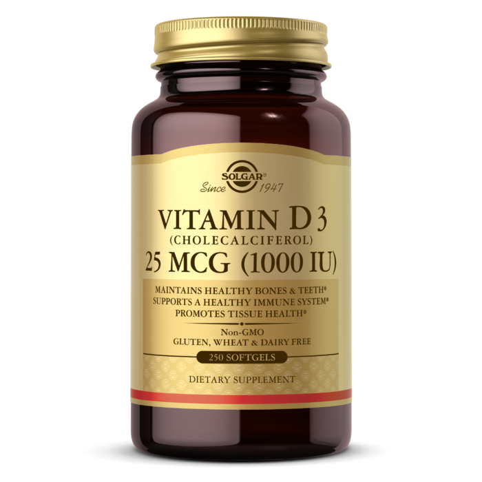 Gronden stap Praktisch Vitamin D3 Cholecalciferol 1,000 IU Softgels | Immune Support | Solgar