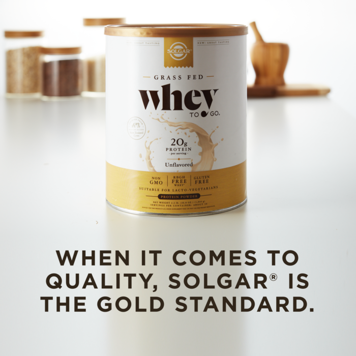 Solgar Whey To Go Protein Powder Natural Vanilla Bean--1 Container-32 Oz